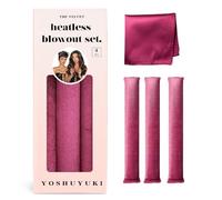 YOSHUYUKI Bigoudi pour dormir sans chaleur, en satin, boucles sans chaleur, set de tiges à friser, taille jumbo, large, éponge en mousse, bigoudis pour cheveux longs et courts, volume, outils de