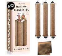 YOSHUYUKI Bigoudi pour dormir sans chaleur, en satin, boucles sans chaleur, set de tiges à friser, taille jumbo, large, éponge en mousse, bigoudis pour cheveux longs et courts, volume, outils de