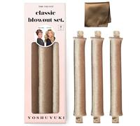 YOSHUYUKI Bigoudi pour dormir sans chaleur, en satin, boucles sans chaleur, set de tiges à friser, taille jumbo, large, éponge en mousse, bigoudis pour cheveux longs et courts, volume, outils de