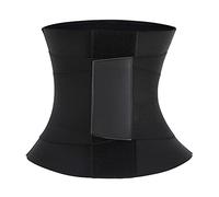 YOSICIL Ceinture de Sudation Femme Waist Trainer Post-Partum Serre-Taille Minceur Gaine Ventre Plat Sculptant Invisible Scratch Soutien du Dos Amincissante Fitness Sauna Yoga,Noir,XS