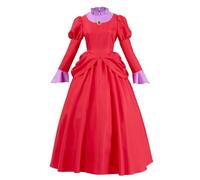 YOSICIL Robe de Princesse de la Méchante Belle-Mère de Cendrillon Robe Rouge avec Volants Mauves Cosplay Fêtes Spectacles, 2XL