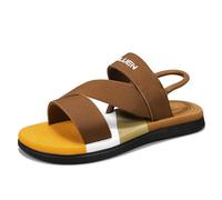 YOSICIL Sandales de loisir pour homme Sandales d'été confortables et polyvalentes Flip flops légers pour quotidien et vacances, kaki, 43