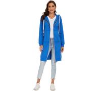 YOSICIL Sweat à Capuche Long Zippé pour Femme Automne et Hiver Manteaux d'automne et d'hiver à la Mode Manteaux Chauds Sweats à Capuche Longs Faites Une Promenade Relaxante