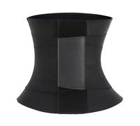 YOSICIL Taille Trainer Ajustable Shape Sculptants Sports Transpiration Ventre Plat Femme 3 Bandes de Scratch Serre Taille Elastique Nylon Lingerie Shapewear, Noir, XL