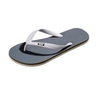 YOSICIL Tongs antidérapantes pour hommes Sandales d'été avec entre-doigts Flip Flops décontractés durables Semelle souple EVA randonnée côtière salle de bain jardin piscine, gris-blanc, 43