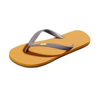 YOSICIL Tongs antidérapantes pour hommes Sandales d'été avec entre-doigts Flip Flops décontractés durables Semelle souple EVA randonnée côtière salle de bain jardin piscine, orange-gris, 43