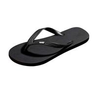 YOSICIL Tongs antidérapantes pour hommes Sandales d'été avec entre-doigts Flip Flops décontractés durables Semelle souple EVA randonnée côtière salle de bain jardin piscine, noir, 43