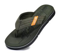 YOSICIL Tongs homme décontracté Sandales entre-doigts antidérapantes pour intérieur/extérieur Nu pieds EVA souple pour plage, salle de bain, piscine ou terrasse, vert,41
