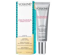 Yoskine Okinawa Green Caviar Crème anti-rides contour des yeux et de la bouche, Réduit les cernes sous les yeux, Lisse et régénère les peaux délicates, Soin visage anti-âge