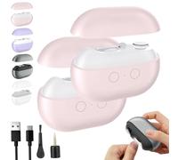 Yosody Fanyil Pubyfun Glosrity Sherum Easyclip Coupe-ongles intelligent, Vueeze Coupe-ongles automatique Polisseuse avec lumière LED, Multifonctionnel Électrique Easy Clip(Pink*2)