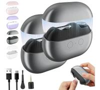 Yosody Fanyil Pubyfun Glosrity Sherum Easyclip Coupe-ongles intelligent, Vueeze Coupe-ongles automatique Polisseuse avec lumière LED, Multifonctionnel Électrique Easy Clip(Black*2)