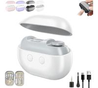 Yosody Fanyil Pubyfun Glosrity Sherum Easyclip Smart Nail Clipper, 3-in-1 Electric Nail Trimmer Polisher with LED Light, Rechargeable Automatic Nails Cutter for Seniors Kids Adults(blanc)