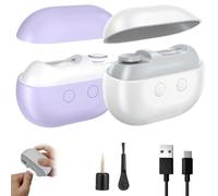 Yosody Nail Clipper, Yosody Smart Nail Clipper, LED Light Low-Noise Nail Trimmer with Built-in Storage, Automatic Trimming & Polishing for Seniors and Home Use (2pcs B)