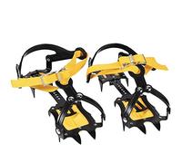 Yosoo 1 Paire de Crampons à 10 Dents Type de Reliure à Glissière Poignées Glissantes Crampons Résistants au Glissement Traction de Glace Ajustable pour la Randonnée