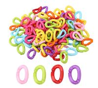 Yosoo 100 Pièces en Plastique Oiseau C Clips Crochets Maillons de Chaîne Bricolage Perroquet Jouets Mélange CouleurPetits Jouets pour Animaux de Compagnie, de Pied Stables pour Petits Perroquets,