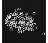 Yosoo 100pk 5mm Oeillets en Laiton avec Rondelles, œillets Métalliques pour le Travail du Cuir de Vêtements, Outils Pratiques pour l'artisanat du Cuir (SILVER)