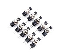 Yosoo 10Pcs Mini Interrupteur Bouton-Poussoir Commutateur Momentané Automobile on/Off Commutateur Noir