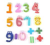 Yosoo 15Pcs Autocollants Aimants Réfrigérateur Décoration De Meubles en Bois Colorés De Lettres Jouet d'enfant Éducatif