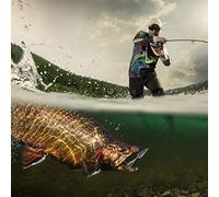 Yosoo 2 pcs Artificial Fishing Lure, Bottom Beard Design with Hooks for Freshwater Bass Fishing Tackle Accessories (3#)