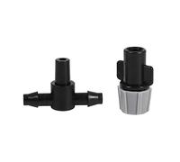 Yosoo 20 Buses de Têtes d'arrosage et 20 Joints en T pour Irrigation Hydroponique de Jardin, Lot de, Joints en T de Buse d'arrosage Brumisateur pour Piscine, Patio, Serre, Refroidissement par