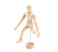 Yosoo 4.5" Marionnette Mannequin articulé en Bois avec des Membres Mobiles pour Esquisser Un Mannequin de Mannequin d'aide au Dessin
