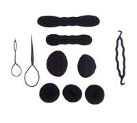 Yosoo 65PCS Outil Coiffure Stylisée Mode Élastiques Pince Coiffure Boudin Rouleau Bigoudis Magique Chignon Clip Torsade De Tresse Cheveux Kit