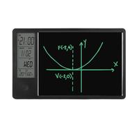 Yosoo 9,5 Pouces LCD Tablette D'Écriture & Calendrier Numérique, Plateau de Mémo Effaçable avec Affichage D'Horloge et Date, pour Bureau à Domicile Organisation (BLACK)