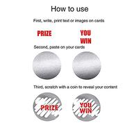 Yosoo Autocollants à Gratter 300 Pièces, étiquettes Adhésives en PVC pour Fêtes Interactives, Jeux, Mariages et Baby Showers (Comme montré)