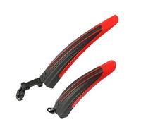 Yosoo Bike Set Gardes de Boue Réglables à Version Rapide pour Les Vélos de Route 2,5 à 3,4 Cm avec Conception de Queue à Avaler en Fibre Synthétique Durable Installer sans Outils Nécessaires Blac