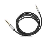 Yosoo Câble Adaptateur de 6,5 Mm à 3,5 Mm, Caractéristiques Stables, Bouchons et Jeu, Ligne de Connexion en Alliage en Aluminium Pratique avec qualité Sonore HIFI, Câble de 1,8 M de Long pour (1,8 m)
