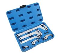 Yosoo rochet Réglable, Jeu de Clés à Crochet en C en Acier au Chrome-molybdène, 8 Pièces pour Les Réglages de Suspension de Moto et de Vélo Tout-Terrain