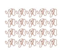 Yosoo Clips de Papier Animal, 20 Pcs Clips de Bureau de Fer en or Rose en Forme d'éléphant pour la Classification des Documents