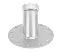 Yosoo Col de Remplissage de Pile à à 45 Degrés, Base en Acier avec Capuchon en Aluminium, Ravitaillement Efficace pour Véhicules de Course et Voitures Personnalisées (SILVER)