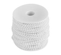 Yosoo Collier De Perles en Plastique Guirlande De Perles Rouleau à Perle De Ruban Décoration Chaîne Ficelle pour DIY Mariage 40M (Blanc)