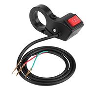 Yosoo - Commutateur électrique 3 vitesses pour guidon de moto, scooter électrique de 22 mm, commutateur de clignotant 22 mm, 3 positions, Noir, Bouton-poussoir, ON-ON-ON