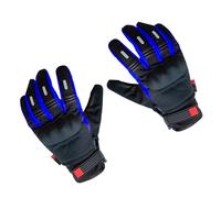 Yosoo de Cyclisme Pleine Main, Polyester en Cuir Synthétique Résistant au Vent et Anti-Dérapant pour Vélo Compatible Écran Tactile, Bleu Noir, 1 Paire