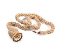 Yosoo Douille à baïonnette E27 Pied de Lampe Vintage avec Corde Suspendu Luminaire Plafonnier Lampe Rétro Style DIY Décoration Restaurant Café Bar (Taille : Single Head)