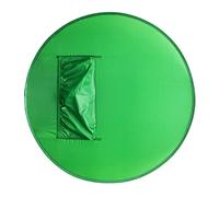Yosoo Écran Vert Portable, Arrière-Plan de Chaise pour Les Chats Vidéo, Toile de Fond de l'écran Vert Rond, Configuration sans Effort, Polyvalence Maximale, Conception Hautement Portable, Structure
