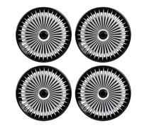 Yosoo Enjoliveurs de Roue 16 Pouces, Lot de 4, Ajustement Universel pour Jantes en Acier R16 avec Conception à Clipser, Construction Durable en ABS pour Voiture, Camion et SUV