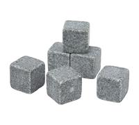 Yosoo Ensemble de 6 Pierres à Whisky en Granit, Gardez Votre Boisson Fraîche sans Dilution pour le Whisky, le Gin, la Vodka, un Ajout élégant pour Papa, Mari, Ami, Attendez Seulement 3 Heures pour