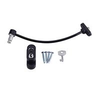 Yosoo Entrebâilleur de Fenêtre Porte Fil de Sécurité Enfant Bébé avec Câble Résistant Verrouillage à Clé (Couleur : Noir)