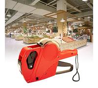 Yosoo Étiqueteuse de Prix Manuelle, Machine D'étiquette de Prix Pratique à 8 Chiffres, pour Une Utilisation dans Les Magasins, Les Usines, Les Laboratoires (Chinois Rouge)