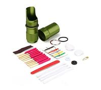 Yosoo Étui étanche Conteneur Capsule Joint Support pour bouteille de survie Boîte à outils pour extérieur randonnée Voyage d'urgence Vert