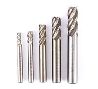 Yosoo Fraises Hss 4 Dents pour Cnc - Outil Coupe Métal - Lot De 5 - Diam 4/6/8/10/12mm - Haute Précision Aluminium/acier - pour Fraiseuse & Usinage Métal