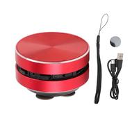 Yosoo Haut-Parleur à Conduction Osseuse Stéréo, Mini-Haut-Parleur sans Fil BT à Ventouse pour Usage Domestique, Extérieur et Voyage, Fonction Radio FM, BT 5.3, Microphone intégré (Rouge)