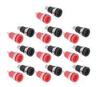 Yosoo Health Gear 10 Pièces Panneau Jack Banane Femelle 4 Mm, Prise de Type Retour sécurisé Rouge Noir Adaptateur de sécurité Panneau Châssis Type à Souder Bornier pour équipement Industriel