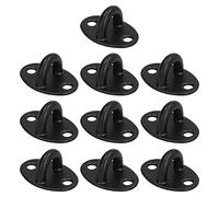 Yosoo Health Gear 10pcs U Crochet, Plaque de Plafond de Plafond en Acier Inoxydable Poseurs de Plaque D'œil pour Balançoires Chaises de Hamacs, Quincaillerie Suspendue à L'intérieur Noir