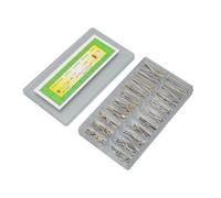 Yosoo Health Gear 200 Pièces Tube de Vis de Montre Tige de Connexion de Bracelet de Montre Tige de Connexion de Bracelet en Acier Inoxydable 1,3 Mm de Largeur 10 Tailles Or Argent avec Boîte de