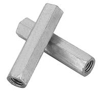 Yosoo Health Gear 2pcs Écrous à Filetage Hexagonal, Acier Zingué M10 * 60 Long