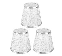 Yosoo Health Gear Abat-jour en Tissu Moderne à Clipser, Abat-jour Compatible avec Ampoule E14 pour Lustre et Appliques Murales, Lot de 3, Parfait pour les Lampes de Chevet et de Table de Chambre